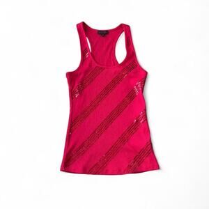 Vintage Glo Red Racer Back Tank Top – Size M